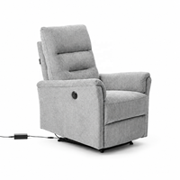 Fauteuil inclinable électrique moderne à dossier haut en tissu, fauteuil inclinable électrique, canapé simple pour salon