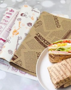 Tùy chỉnh in không thấm mỡ Giấy nướng hai mặt bảo vệ Bọc cho bánh mì kẹp thịt bánh mì Cookie bánh mì cấp thực phẩm - Product Image 3