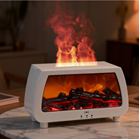 Diffuseur d'arômes à flamme colorée pour huiles essentielles, humidificateur cheminée avec télécommande pour la maison et le bureau