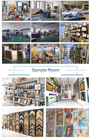 Set Bingkai Foto Kayu MDF 8.5*12" Tutup Biru Pelindung Minimalis Kit Bingkai Gambar Dengan Penyangga untuk Dekorasi Meja Rumah