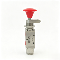 Vanne de relais OEM en acier inoxydable SS316 avec réinitialisation manuelle pour milieu pneumatique ou huileux, taille de port 1/4 po pour système de contrôle de tête de puits