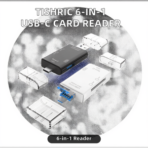 Tishric 6-in-1 thông minh USB Loại C để <span class=keywords><strong>SD</strong></span> <span class=keywords><strong>Micro</strong></span> TF adapter bên ngoài Cài Đặt Bộ nhớ đầu đọc thẻ - Product Image 2