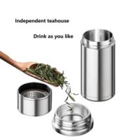 Taza Aislada con Separación de Té y Agua, Portátil, de Acero Inoxidable 316, para Hombres y Mujeres