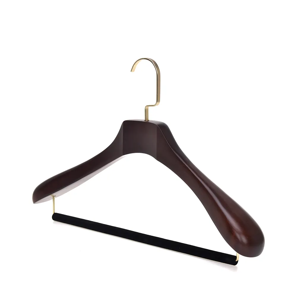 Inspring luxury wood hanger suit hangers with logo coat hangers wooden