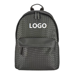 Kunden spezifischer gewebter PU-Leder rucksack Schwarze Schulbuch tasche mit Diebstahls chutz verschluss für Reises atch - Product Image 5