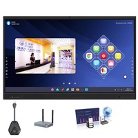 Pantalla Inteligente Iboard de 86 Pulgadas con Altavoces HiFi, Monitor Táctil Interactivo, Pantalla Táctil Plana para Reuniones, Educación y Hogar