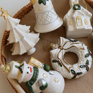 Pendentifs de Noël en plastique en gros, Père Noël, bonhomme de neige, flocon de neige, <span class=keywords><strong>casse</strong></span>-<span class=keywords><strong>noisette</strong></span>, décorations suspendues pour les fêtes de Noël - Product Image 3