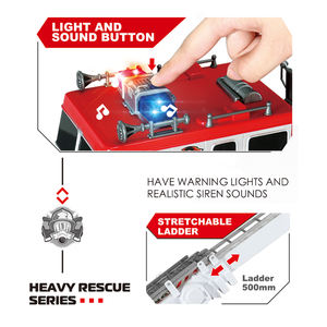 <span class=keywords><strong>Camion</strong></span> de pompiers inertiel 63 cm, échelle extensible de simulation, plateforme de <span class=keywords><strong>camion</strong></span> de pompiers, modèle de <span class=keywords><strong>camion</strong></span> de pompiers, rotation à 360 degrés, jouet de voiture de sauvetage - Product Image 4