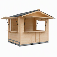 Stands de marché de Noël pliables en bois préfabriqués