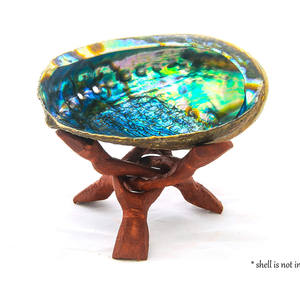 Support de présentation en bois pour boule de cristal, sphère de baseball, <span class=keywords><strong>Temari</strong></span>, coquille d'ormeau, avec trépied, support en bois Cobra - Product Image 6