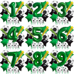 Set de Decoración para Fiesta de Fútbol Americano BINGO de 32 Pulgadas, Color Verde, con Material de Papel Metálico para Adolescentes - Product Image 4
