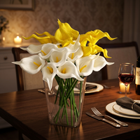 Groothandel 34cm Calla Lelie Kunstbloemen PU Real Touch Enkelstam Kunstbloem voor DIY Bruiloft Feest Tafel Bloemdecoratie