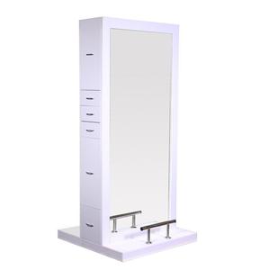 Cheveux blancs stations salon miroir double face miroir station - Product Image 2