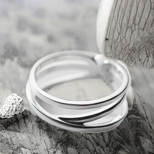 Anillo Abierto de Plata de Ley 925 para Mujer, Diseño Vintage Multicapa, Hipoalergénico, para Bodas, Compromisos, Fiestas, Regalos - Product Image 3