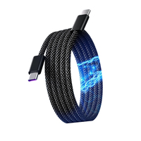 Câble USB magnétique puissant de 3 pieds/1 m, 60 W, type C vers type C, câbles de charge rapide pour téléphone portable, alimentation USB C, câble de charge