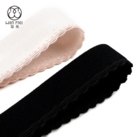 Bande de picot en nylon élastique pliable, multi-tailles, couleurs unies, pour bretelles de soutien-gorge, avec dos en dentelle et peluche, pour couture personnalisée