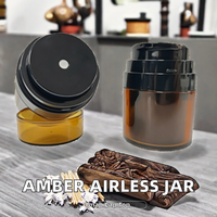 Pot cosmétique sans air Amber AS, pot à crème sous vide, couleur personnalisée, conteneur recyclable pour sérum, lotion, soin de la peau