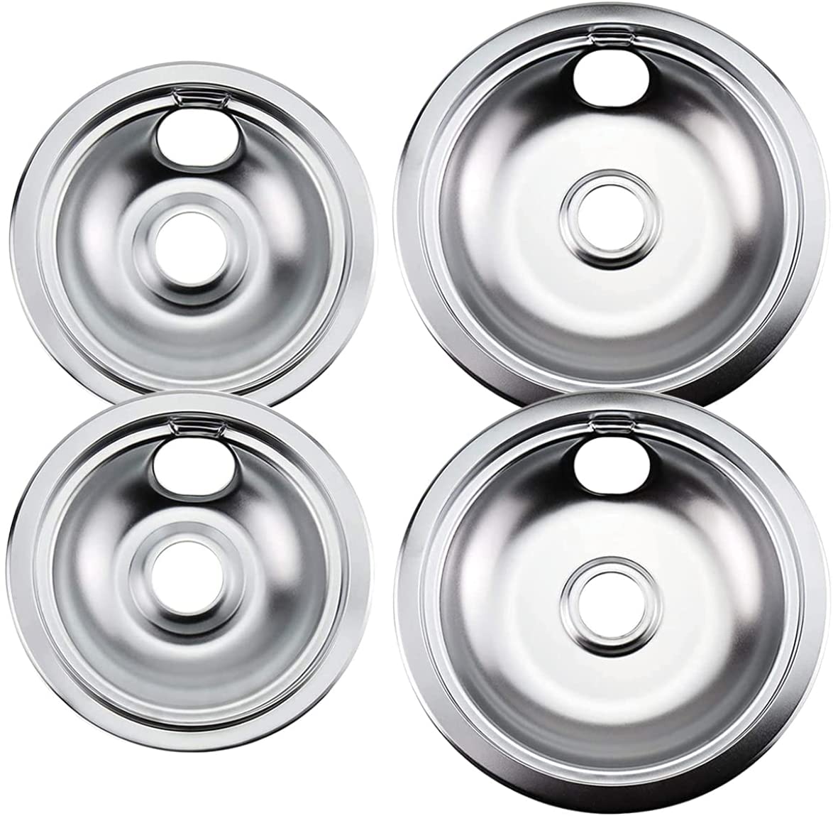 4 Pack Rvs Reflector Kommen Universele Drip Pan Kits Gasfornuis Brander Ringen Voor Frigidaire Kenmore 5304430150