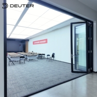 Puertas Plegables de Aluminio para Balcón o Patio, de Apertura Amplia, con Aislamiento Térmico, Resistentes a Huracanes, Impermeables, Tipo Acordeón