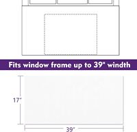 Panneau isolant latéral pour climatiseur de fenêtre SBR001WHITE, Isolation thermique et contre les courants d'air pour l'été/l'hiver
