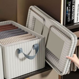 Nouveaux organisateurs de placard pliables pour la maison, boîte de rangement en tissu Oxford avec poignée - Product Image 1
