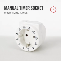 Timer Digital Programmable Manual Elektronik Mini Outlet Tunggal 15A Berkualitas Tinggi EU 12 Jam MQL MGDT0101