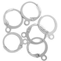 100 Pièces/Sac Supports de Boucles d'Oreilles Métal Français à Clipser avec Boucle Fermoir Base pour la Fabrication de Bijoux Accessoires DIY