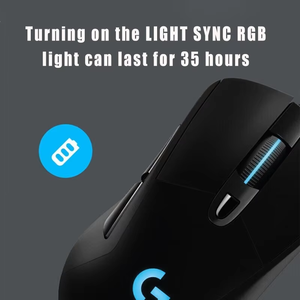 Logitech เมาส์สำหรับเล่นเกมมีเซ็นเซอร์25K G703ฮีโร่น้ำหนักเบาดีไซน์ตามหลักสรีรศาสตร์รองรับการชาร์จไฟสำหรับนักเล่นเกมพีซี - Product Image 2