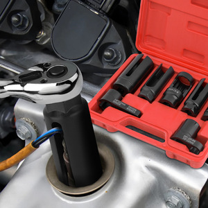 Hi-Spec Oxygen Sensor <b>Socket</b> Set 22mm 1/2 In Drive Black Phosphate Automotive Repair Tools - Product Image 2