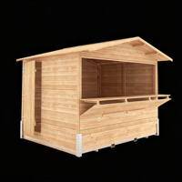 Kiosque et boutique écologiques en bois, maisonnette pliable, cabane en rondins, kits de charpente préfabriquée pour villa, chambre, café - Étanche