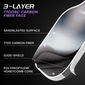 ไม้พายพิคเคิลบอลคาร์บอนไฟเบอร์ทนทานขนาด 16 มม. รุ่น T700 Pursuit Mx 6  ได้รับการรับรองจาก USAPA คุณภาพสูง พกพาสะดวก ชุด 2 ชิ้น พร้อมโลโก้สั่งทำพิเศษ - Product Image 3