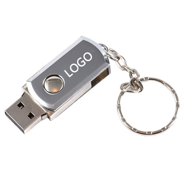 Hot Selling Metal Pendrive USB Flash Drive 2.0 Swivel U Flash Disk 128mb 32gb 64gb