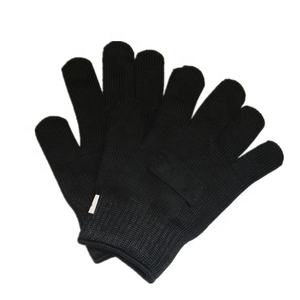 Guantes de defensa personal resistentes al corte, KL-CRG02, negro/blanco, Hppe + cable 2x0,09mm - Product Image 1