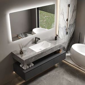 Gabinete de <span class=keywords><strong>Baño</strong></span> de Lujo Estilo Europeo <span class=keywords><strong>Moderno</strong></span> para Hogar y Hotel Tocador Blanco Montado en la Pared con Espejo Inteligente <span class=keywords><strong>Muebles</strong></span> de <span class=keywords><strong>Baño</strong></span> Modernos - Product Image 3