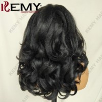 Perruque Bandeau Synthétique Vente en Gros KEMY HAIR Texture Yaki Boucle Française Complète Cheveux Synthétiques Volumineux Personnalisable pour Femmes Noires