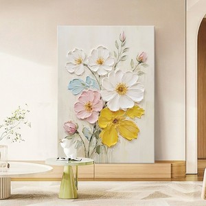 Hand Painted Oil Painting Modern Minimalist Floral Art <b>Large</b> Canvas Wall Decor For Living Room Bedroom Entryway - Product Image 2
