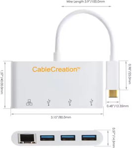 CableCreation-Concentrador con 3 puertos <span class=keywords><strong>USB</strong></span> 3,0 y Gigabit <span class=keywords><strong>Ethernet</strong></span> nuevo Plug and Play para portátiles - Product Image 4