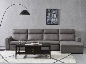 BFP घर उच्च अंत आधुनिक लक्जरी अनुभागीय बिजली सोफे बिस्तर चमड़े कार्यात्मक कमरे में रहने वाले सोफे सेट फर्नीचर - Product Image 2