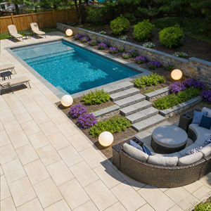 Piscina rectangular prefabricada de fibra de vidrio de primera calidad, piscina grande de fibra de vidrio de larga duración para jardín, contenedor grande para nadar - Product Image 6