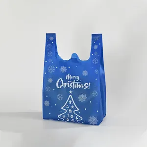 Weihnachten Vlies ECO recycelbar Supermarkt Shopping gesponnen Bond Bag Verpackung Tasche Werbe T-Shirt Vlies Weste Tasche