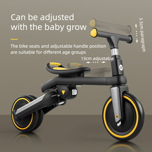 ROCKBROS Vélo d'équilibre pour bébé léger à 3 roues Roues pliantes réglables en hauteur Vélo d'équilibre pour enfants - Product Image 4
