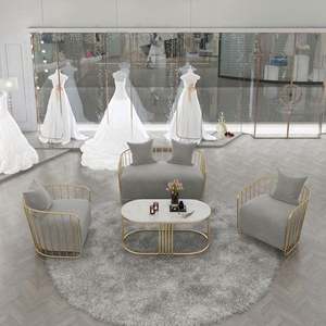 Sillón de Salón Estilo Nórdico Rosa, Sofá Pequeño para Tienda de Ropa, Estilo Simple y Moderno, Sillón de Metal para Descanso - Product Image 4