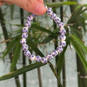 Bracelet en pierre naturelle avec perles de verre colorées, vitalité et force de vie, bijoux sans soudure à marque privée, prototypage rapide - Product Image 5