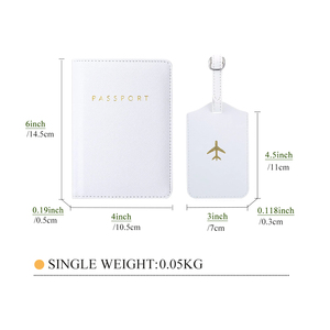 Saffiano Rectángulo PU Tarjeta DE CRÉDITO Pasaporte Titular de la tarjeta de identidad con patrón Etiquetas de equipaje Confianza Caminata Accesorio esencial - Product Image 2