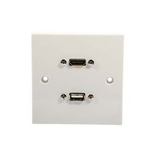 <span class=keywords><strong>Plaque</strong></span> murale multimédia 86*86mm Royaume-Uni avec câbles USB 2.0 en plastique ABS - Product Image 1