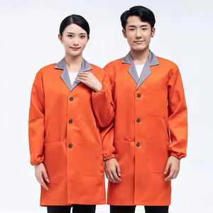 Vestes boutonnées extra longues personnalisées Vêtements de travail de technicien électricien en usine Paideng Vêtements de travail personnalisés - Product Image 1