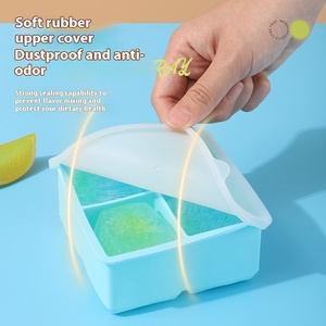 Silicone <strong>Ice</strong> <strong>Tray</strong> with Lid Eco-Friendly 4/6/8 <strong>Grids</strong> Home Bar <strong>Ice</strong> Making Mold Creative 5cm Large Square <strong>Ice</strong> <strong>Cube</strong> Mold - Product Image 4