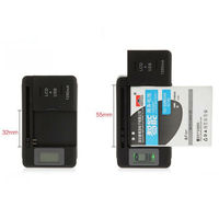 Chargeur rapide de batterie universel noir avec prise LCD Power Us pour Nokia BL-4C BL-5C BL-6C BL-5B