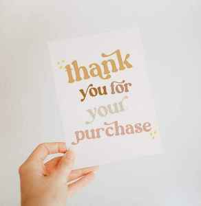 Biglietti di Ringraziamento Personalizzati con Logo, Stampa con Lamina Dorata su Carta di Qualità - Product Image 5