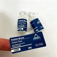 Autocollants en rouleau PP durables et imperméables, étiquettes imprimées personnalisées haute définition de petite taille pour flacons de peptides cosmétiques